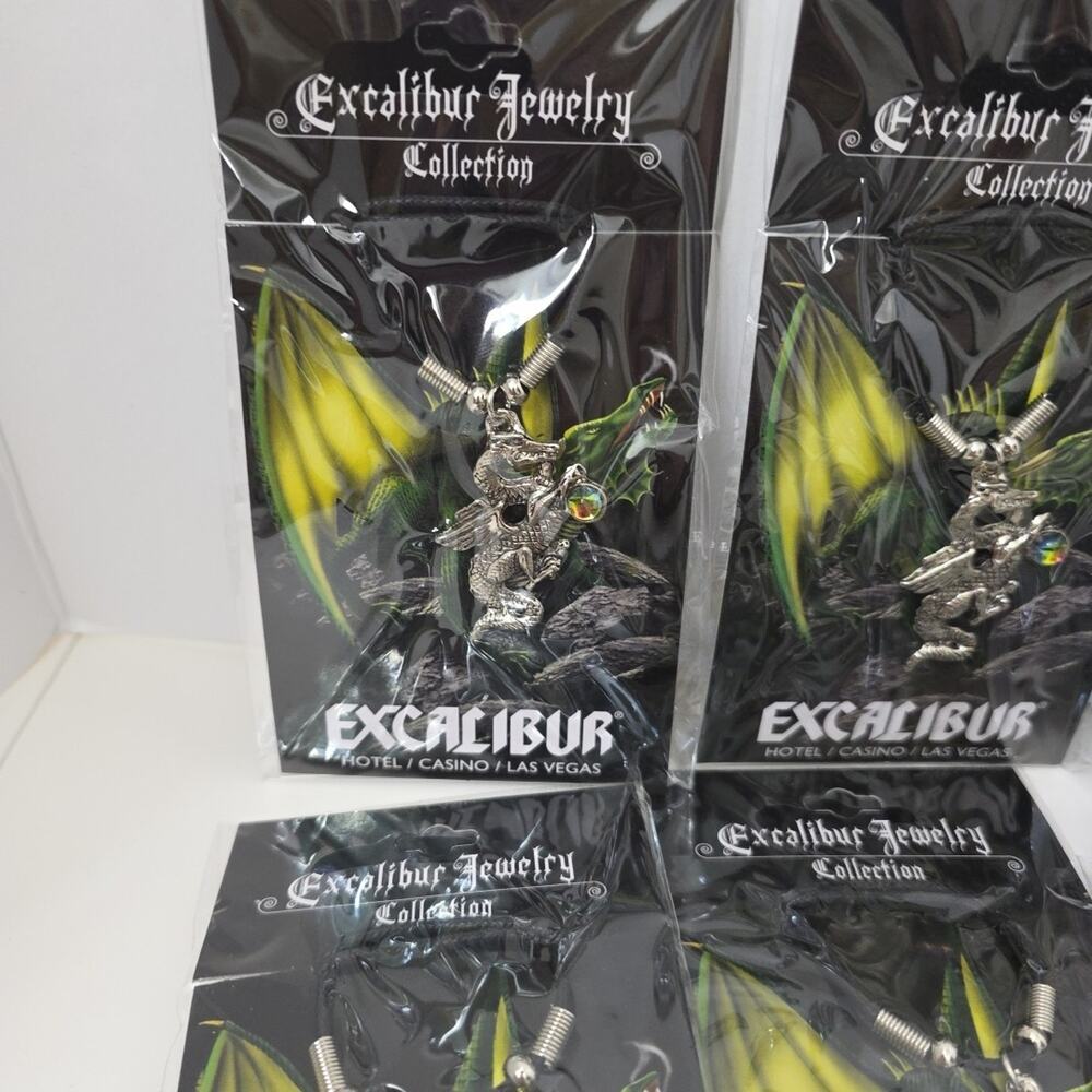 Reseller Lot Of 24 Excalibur Casino Dragon & Crystal Necklaces Fashion Craft - Picture 6 of 6